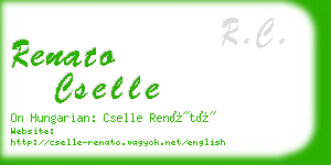 renato cselle business card